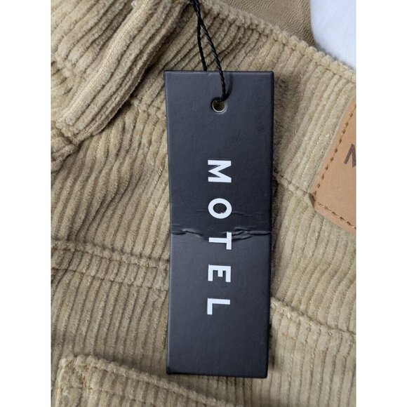 Motel Denim Corduroy Pants Womens Small S 31L Parallel Trouser Cords Tan Sand - Picture 5 of 15